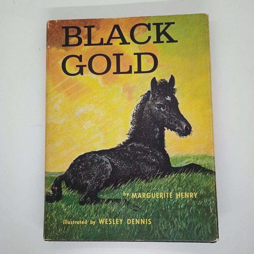 Black Gold Marguerite Henry SIGNED-Illustrator Wesley Dennis HC/DJ 1st Ed Horses